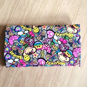 Claire's Colorful Monkey & Emoji Print Mini Wallet Y2K Cute Funky Kids / Adult